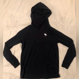 Navy Abercrombie thermal lightweight hoodie